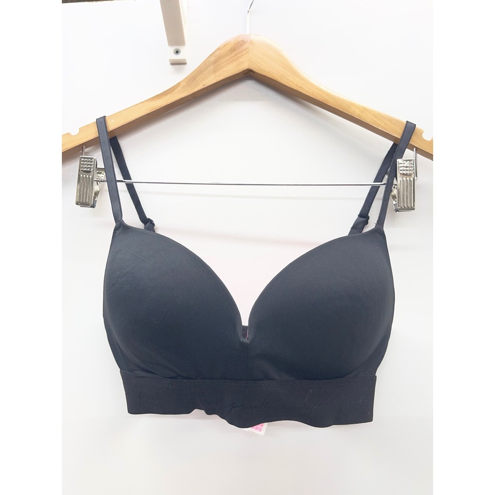 Pink Victorias Secret Wear Everywhere Wireless Bra Black 32D D70